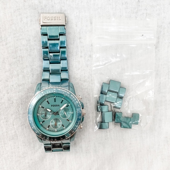 Fossil turquoise chronograph watch - Picture 4 of 5